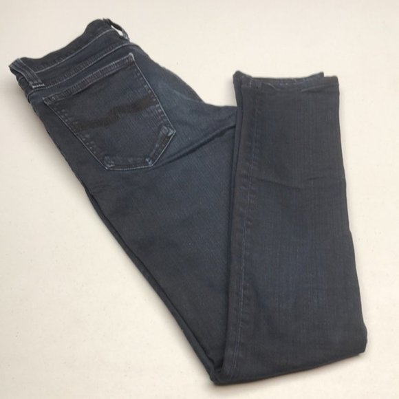 MADE IN ITALY 🇮🇹 BLACKWASH NUDIE TIGHT LONG JOHN SKINNY JEANS 28x34 🇮🇹 - Picture 5 of 13